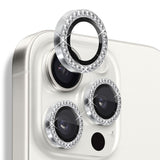 NORTHJO iPhone 16 Pro / 16 Pro Max Camera Lens Protector - Decorative Stones - Silver