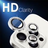 NORTHJO iPhone 16 Pro / 16 Pro Max Camera Lens Protector - Decorative Stones - Silver
