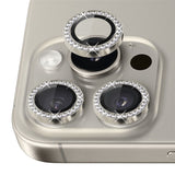 NORTHJO iPhone 16 Pro / 16 Pro Max Camera Lens Protector - Decorative Stones - Beige