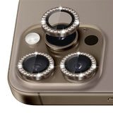NORTHJO iPhone 16 Pro / 16 Pro Max Camera Lens Protector - Decorative Stones - Brown