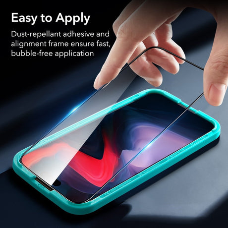 iPhone 16 Pro ESR Armorite Screen Protector w. Mounting Frame - Transparent