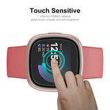 Fitbit Versa 4 / Sense 2 ENKAY Plastic Screen Protector - Black Edge