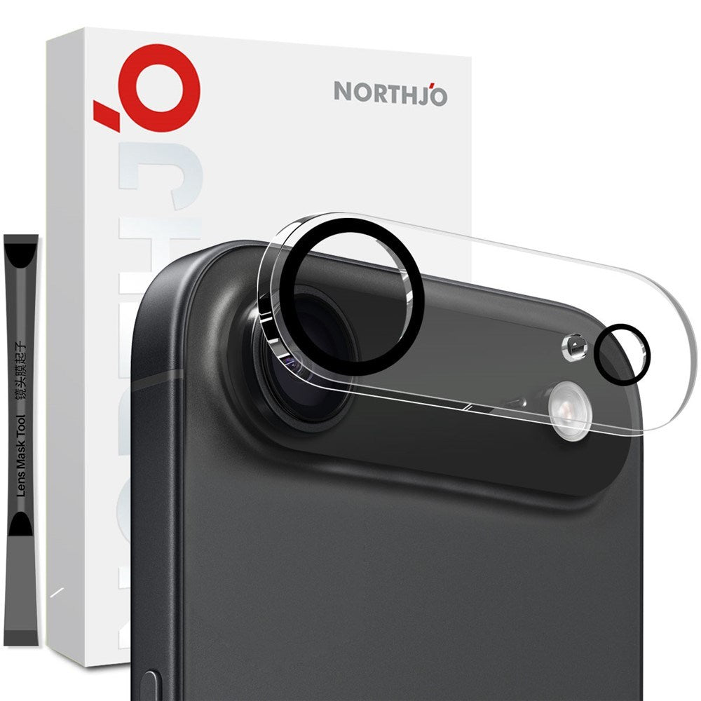 NORTHJO iPhone Air Tempered Camera Lens Glass - Transparent / Black