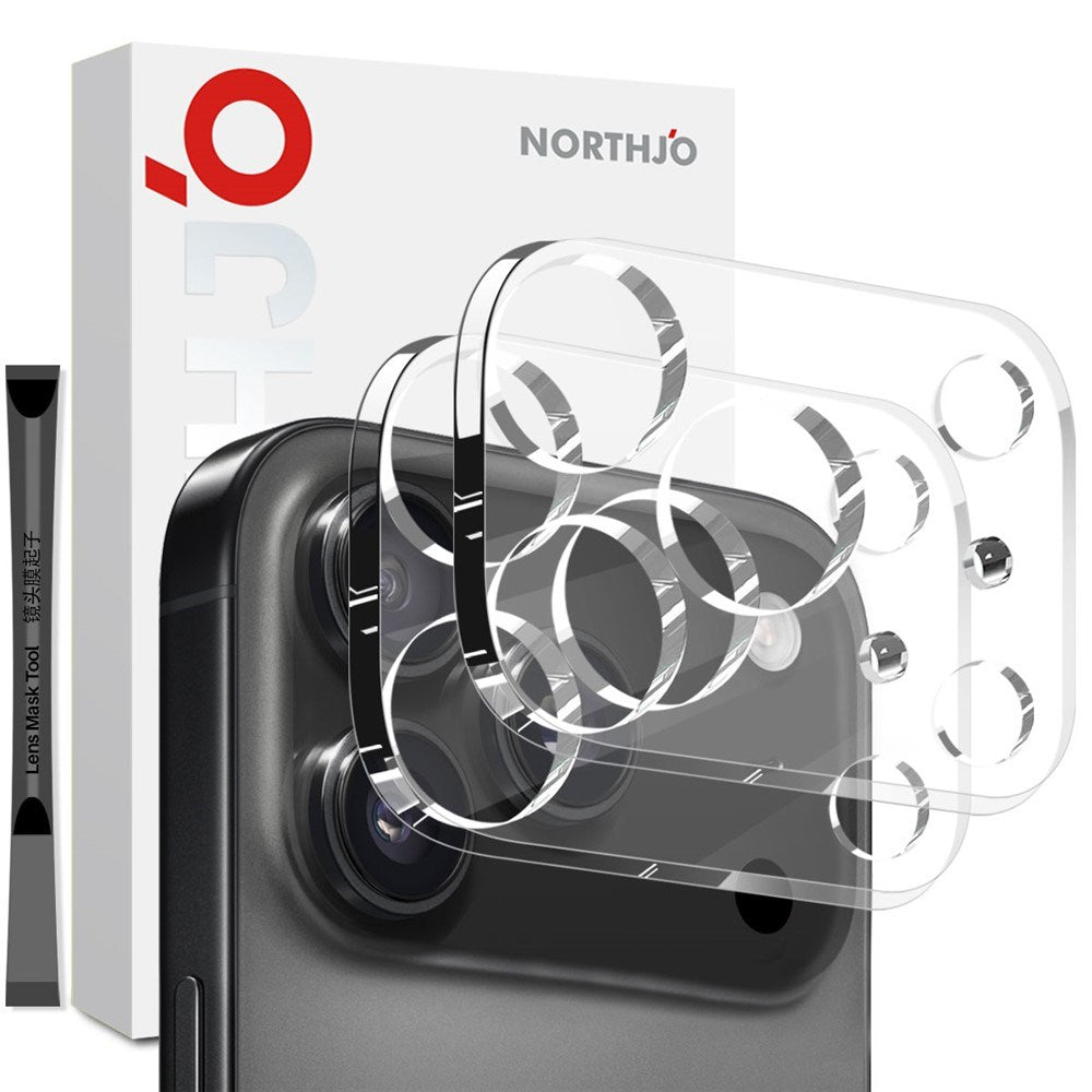 NORTHJO iPhone 17 Pro Max Tempered Camera Lens Glass - Transparent - 2 Pcs.