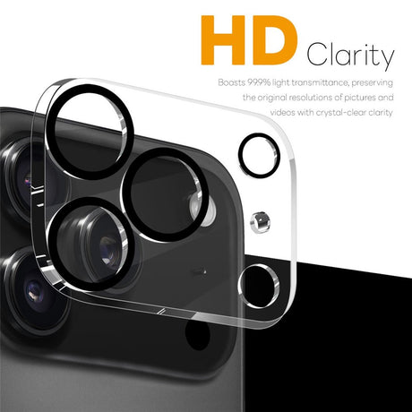 NORTHJO iPhone 17 Pro Tempered Camera Lens Glass - Transparent / Black Edge - 2 Pcs.