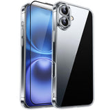 iPhone 13 RURIHAI 2-in-1 Protection Set with Flexible Plastic Case & Screen Protector Glass - Transparent