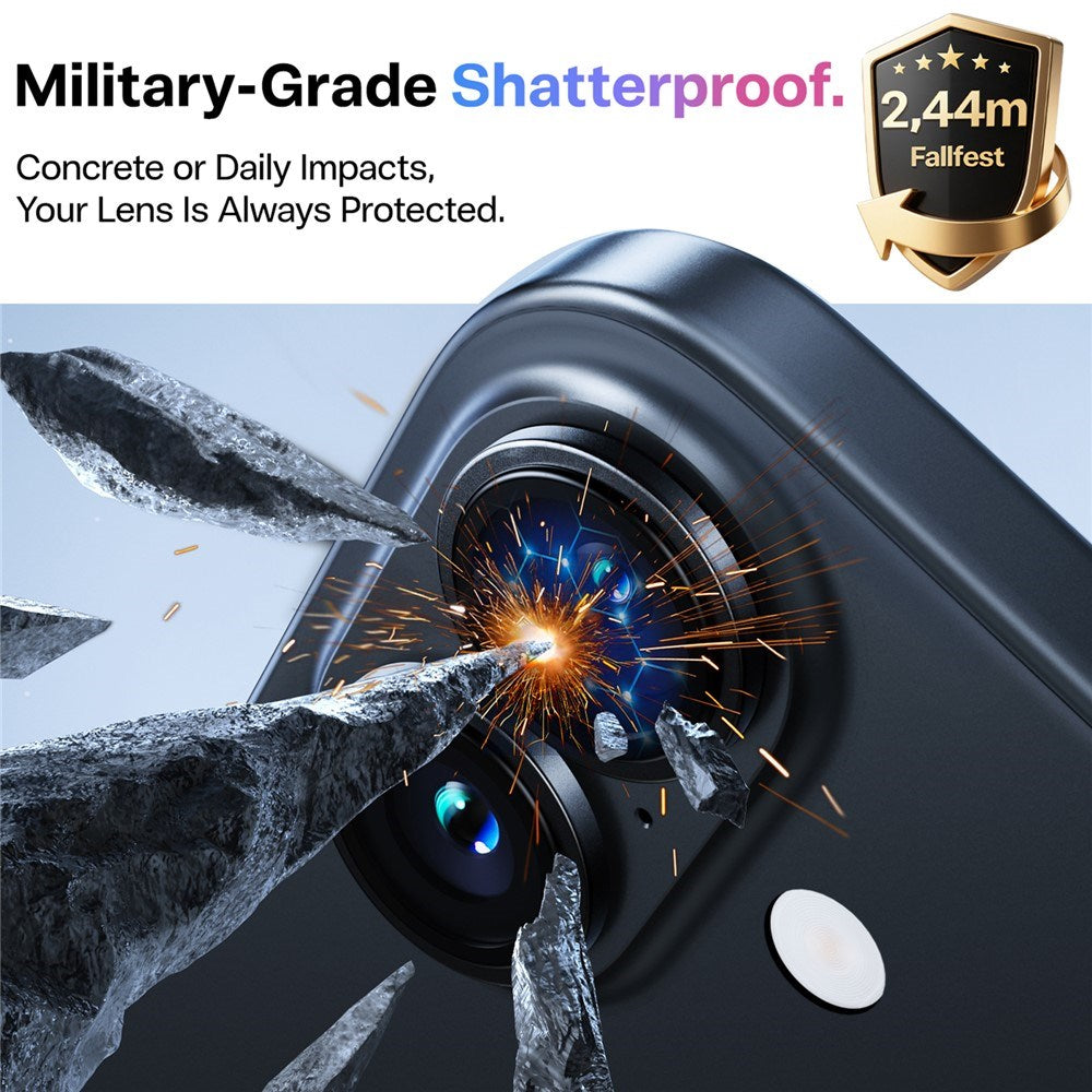 TORRAS iPhone 17 LensGuard Camera Lens Protector Glass - Black