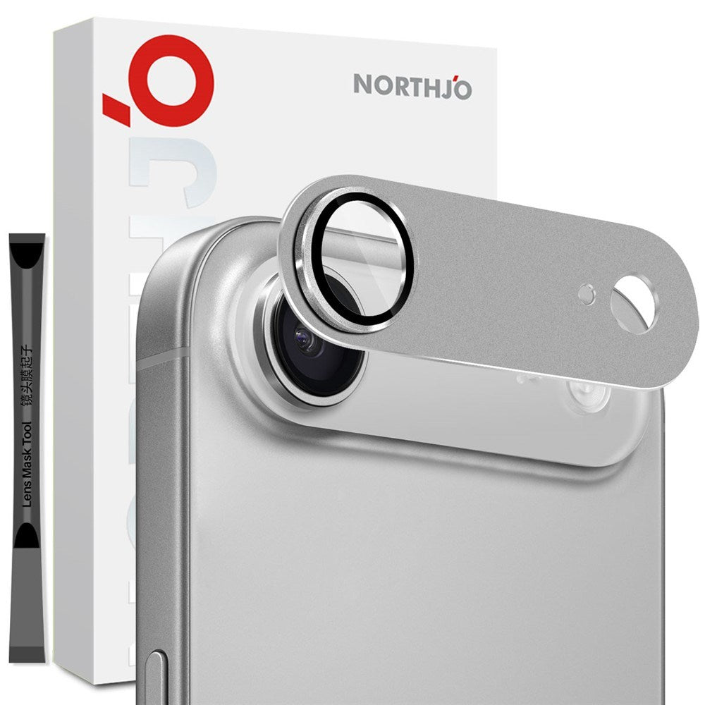 NORTHJO iPhone Air Camera Lens Protector - Matte Metal & Glass - Grey