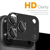 NORTHJO iPhone 17 Pro Max Camera Lens Protector - Matte Metal & Glass - Black