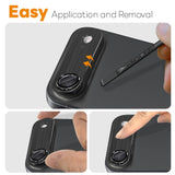 NORTHJO iPhone Air Camera Lens Protector - Brushed Metal & Glass - Black