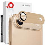 NORTHJO iPhone Air Camera Lens Protector - Brushed Metal & Glass - Gold