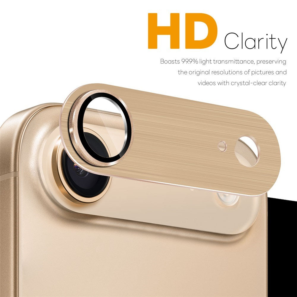 NORTHJO iPhone Air Camera Lens Protector - Brushed Metal & Glass - Gold
