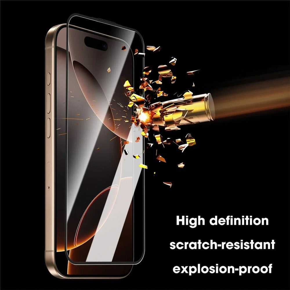 iPhone 18 Pro Max / 17 Pro Max Tempered Glass Screen Protector with Installation Frame - Transparent