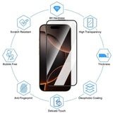 iPhone 18 Pro / 17 Pro Tempered Glass Screen Protector with Installation Frame - Transparent