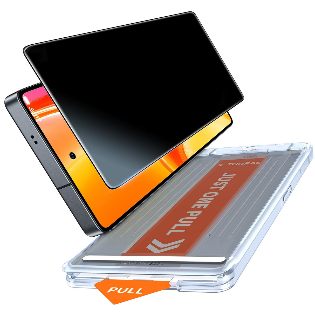 Samsung Galaxy S26 Ultra TORRAS Glassgo Tempered Screen Protector Glass with Installation Frame – Privacy Function – Transparent