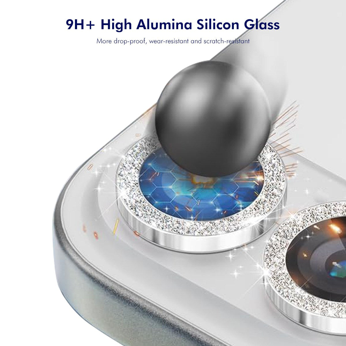 Samsung Galaxy A37 / A57 ENKAY Glitter Camera Lens Protector - Purple