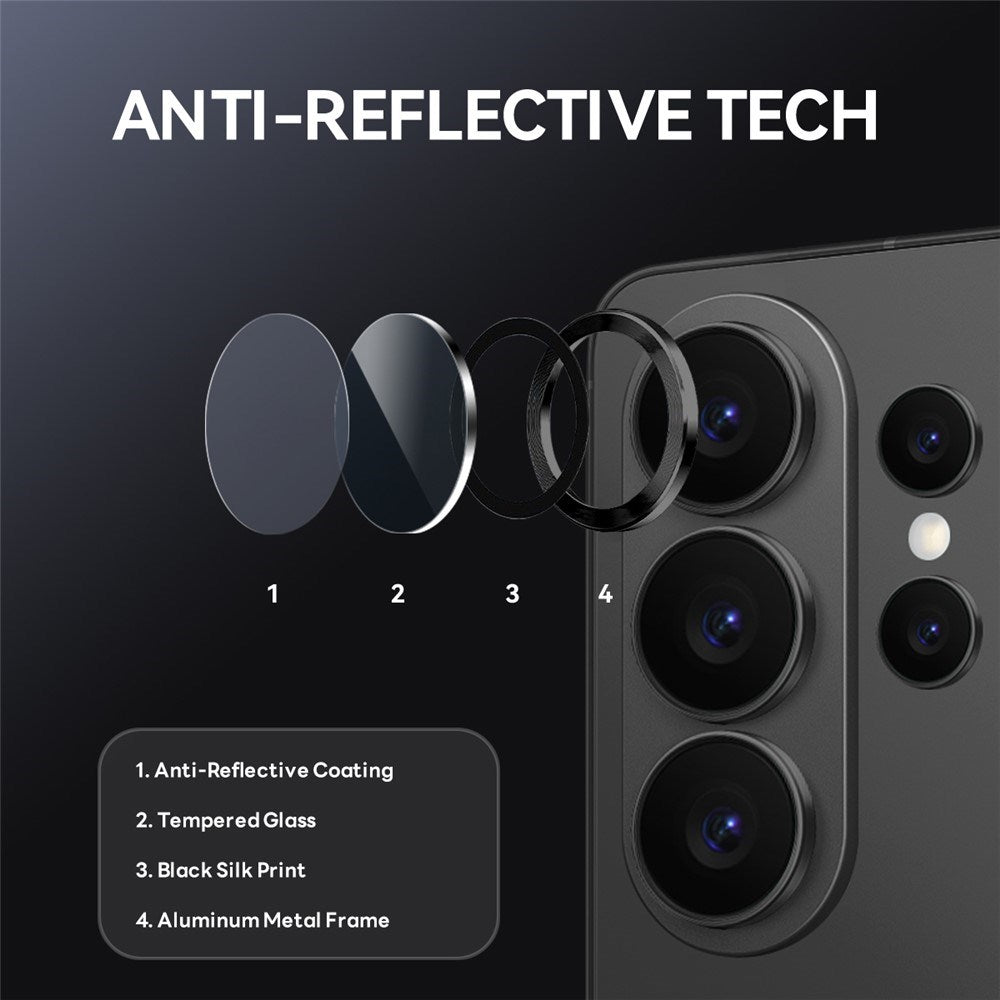 Samsung Galaxy S26 Ultra NORTHJO Camera Lens Protection - Metal & Glass - Black