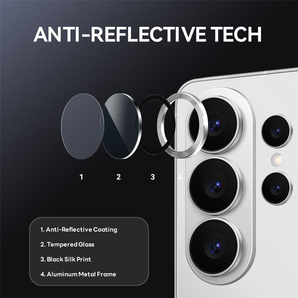 Samsung Galaxy S26 Ultra NORTHJO Camera Lens Protection - Metal & Glass - Silver