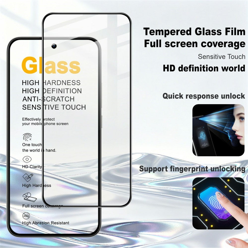 Realme 16 IMAK Tempered Glass Screen Protector - Transparent / Black Edge