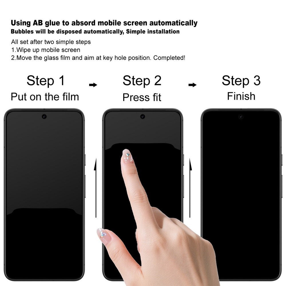 Realme 16 IMAK Tempered Glass Screen Protector - Transparent / Black Edge
