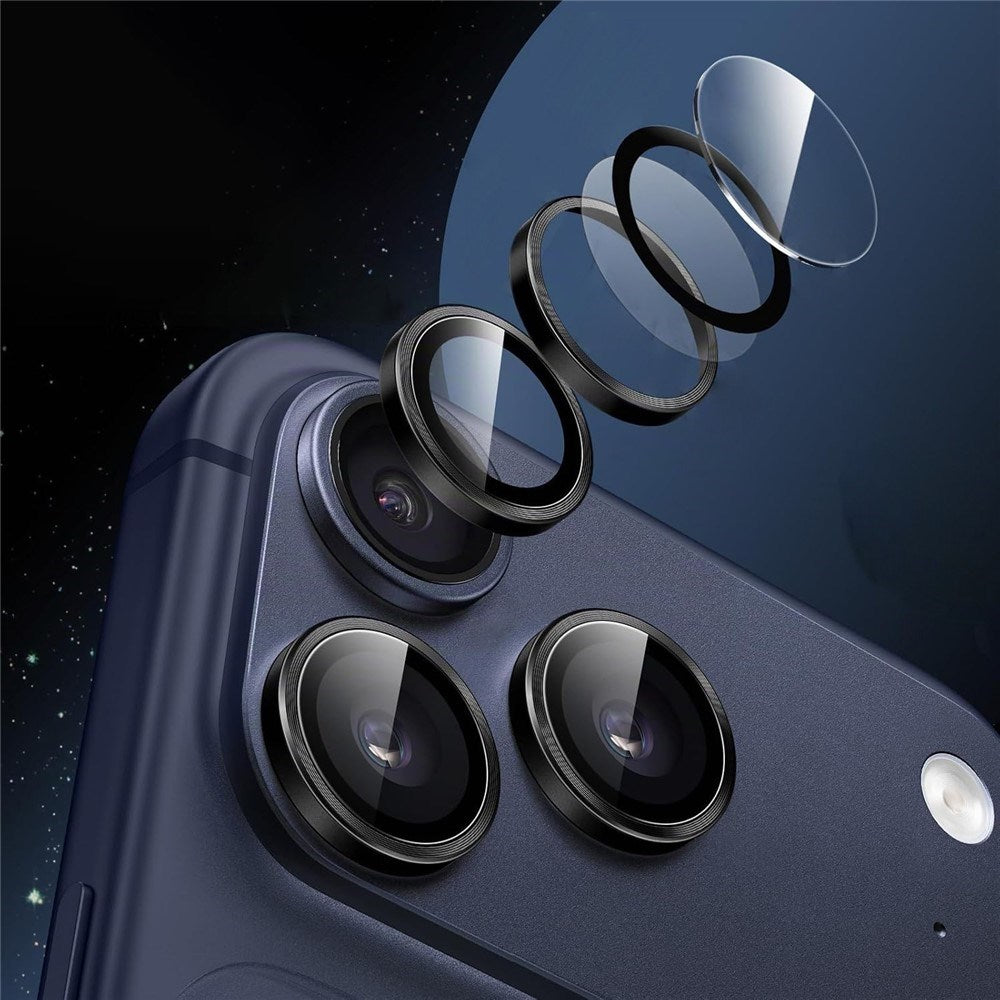 iPhone 18 Pro Camera Lens Protection - Metal & Glass - Black