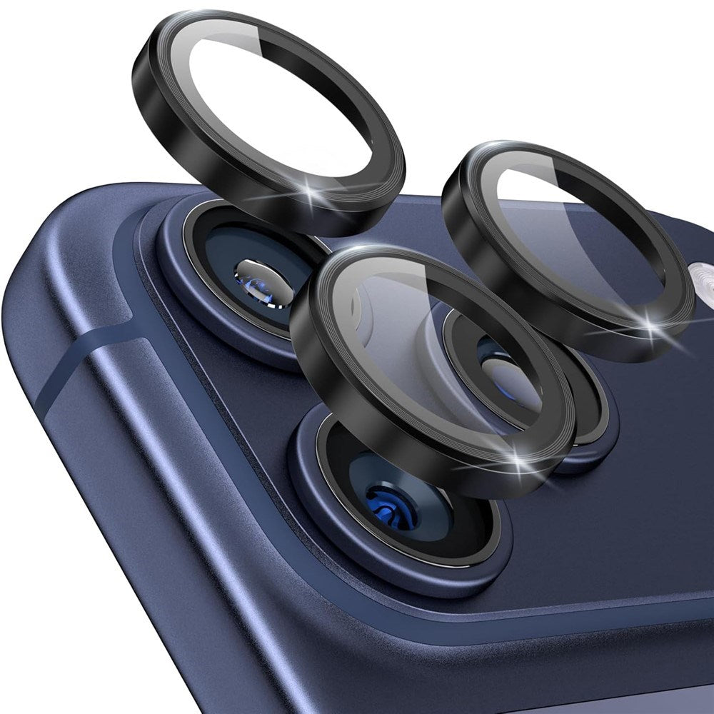 iPhone 18 Pro Camera Lens Protection - Metal & Glass - Black