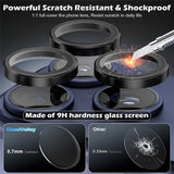 iPhone 18 Pro Camera Lens Protection - Metal & Glass - Black