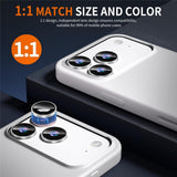 iPhone 18 Pro Max Camera Lens Protection - Metal & Glass - Silver