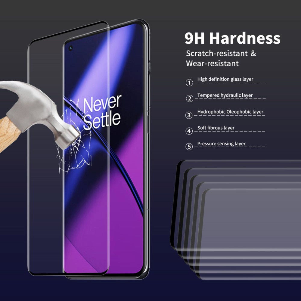 Enkay OnePlus 11 Screen Protector Tempered Glass - Full Fit - Black