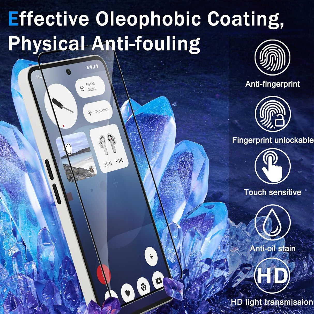 Nothing Phone (4b) Protection Glass for Screen - Transparent / Black Edge