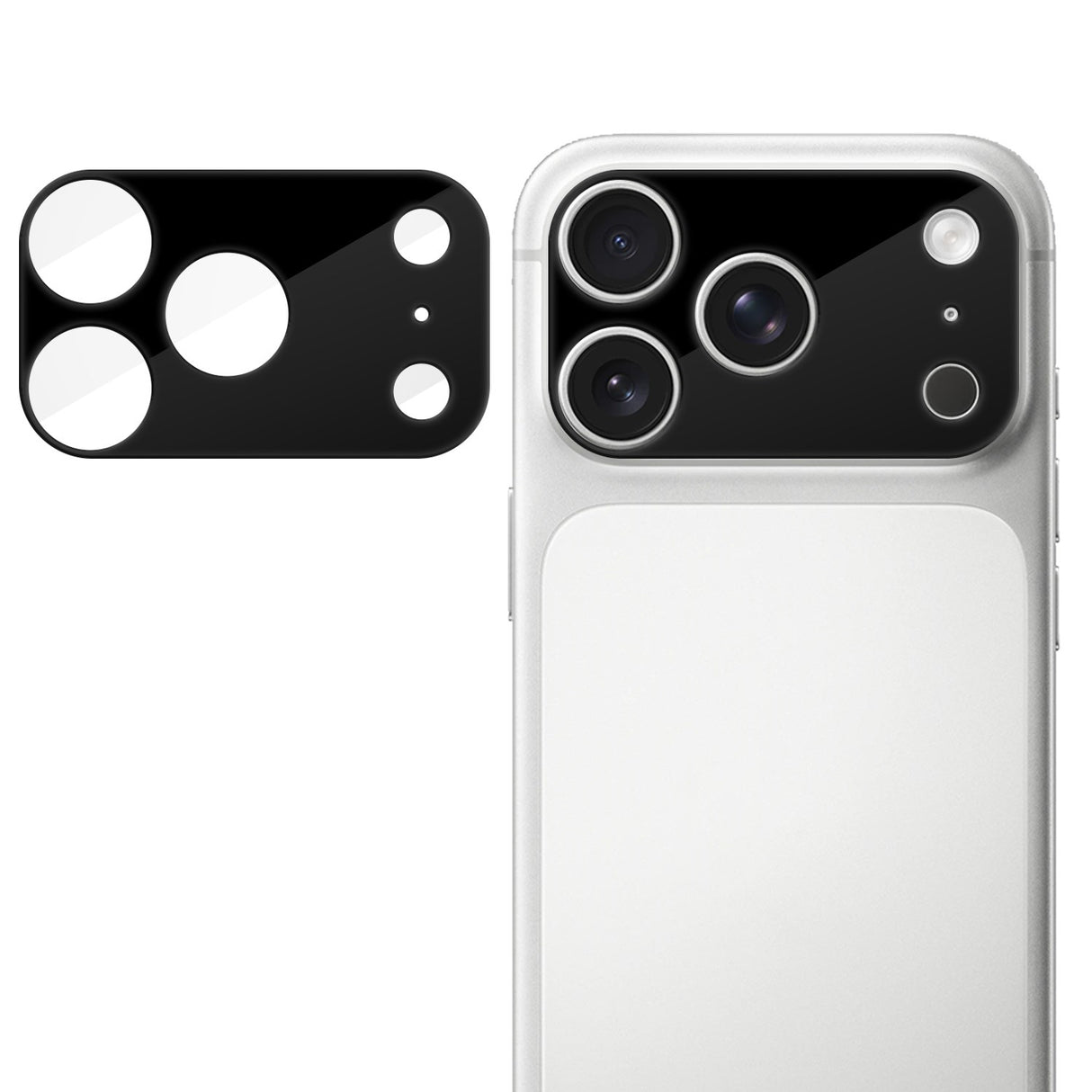 iPhone 18 Pro Tempered Camera Lens Protection Glass - Black