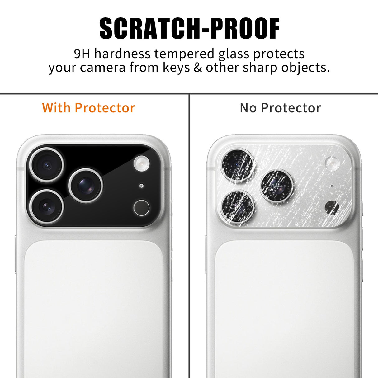 iPhone 18 Pro Max Tempered Camera Lens Protection Glass - Black