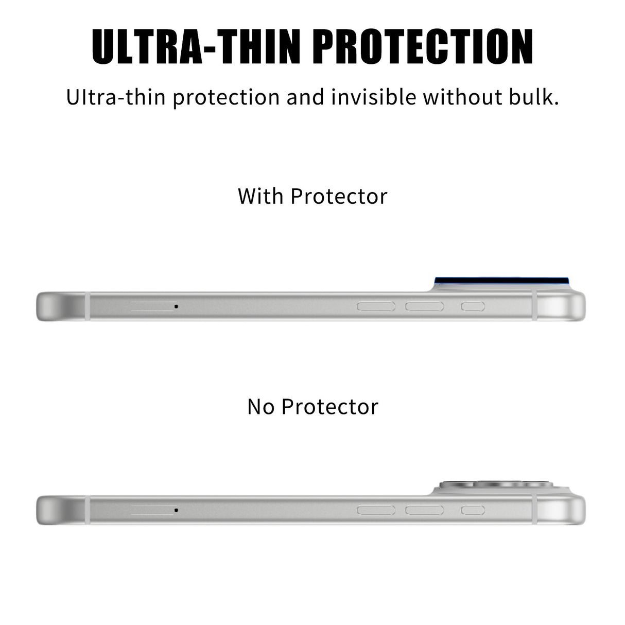 iPhone 18 Pro Max Tempered Camera Lens Protection Glass - Transparent