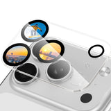 iPhone 18 Pro Tempered Camera Lens Protection Glass - Transparent / Black