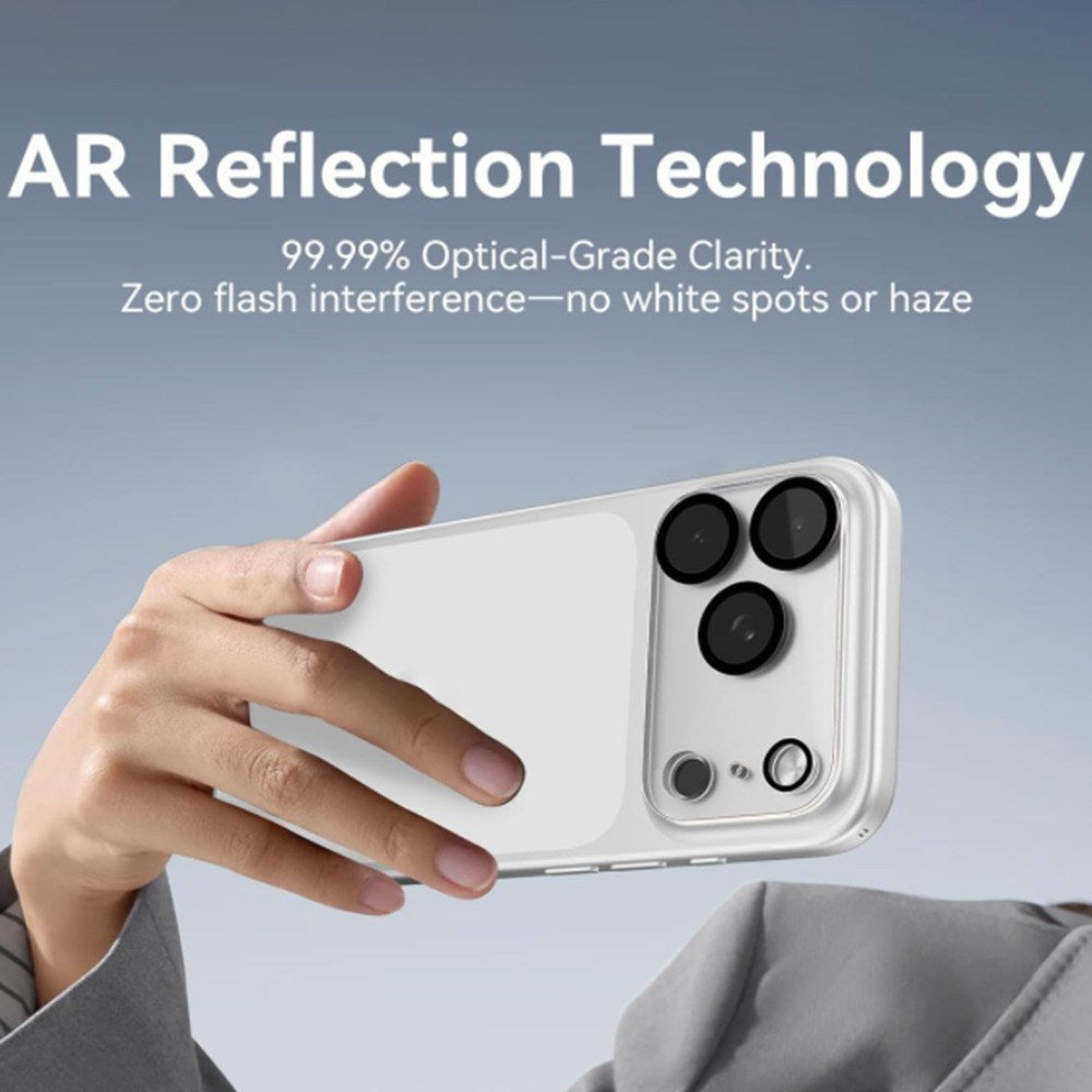 iPhone 18 Pro Tempered Camera Lens Protection Glass - Transparent / Black