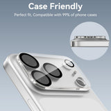 iPhone 18 Pro Tempered Camera Lens Protection Glass - Transparent / Black