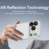 iPhone 18 Pro Max Tempered Camera Lens Protection Glass - Transparent / Black