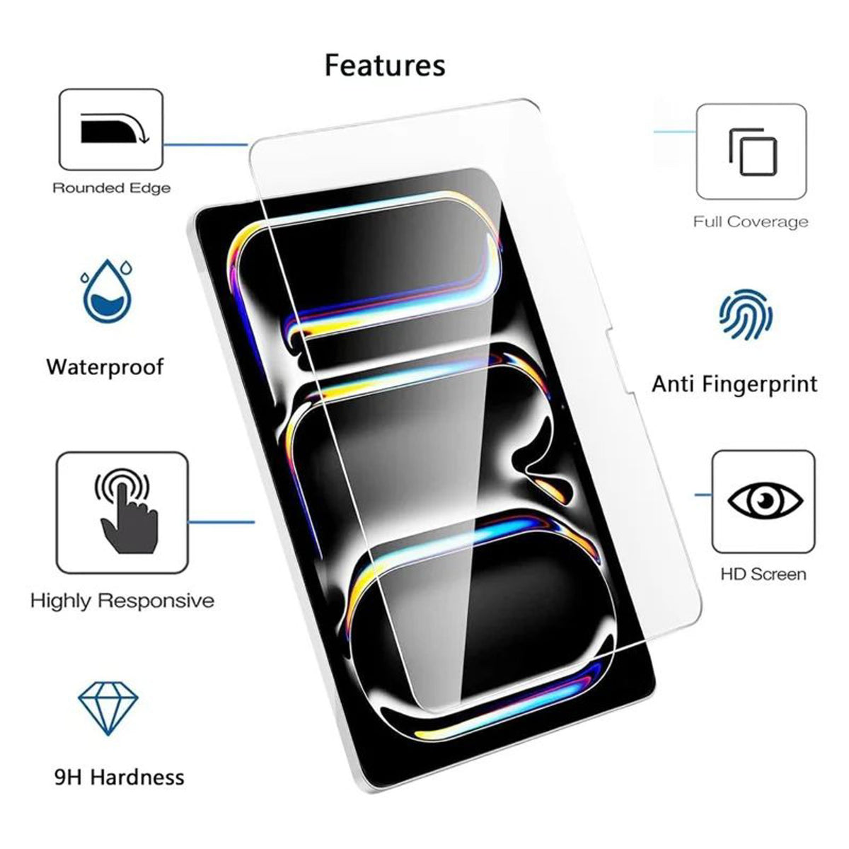 iPad Mini (2026) 8th Gen. Tempered Glass Screen Protector - Transparent