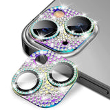 iPhone 13 / 13 Mini Enkay Glass Protection for Camera Lens w. Rhinestones - Multicolored