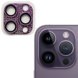 iPhone 15 Pro / 15 Pro Max Camera Lens Protection w. Rhinestone - Purple