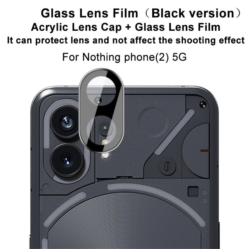 Nothing Phone (2) IMAK Protective Glass for Camera Lens - Transparent / Black