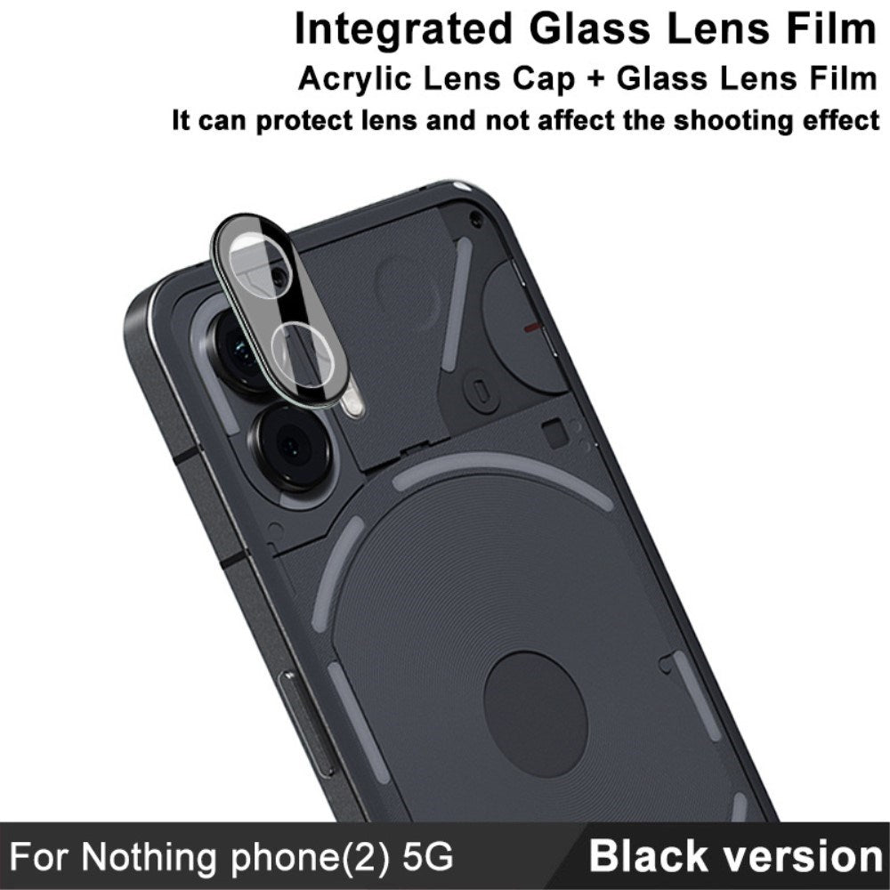 Nothing Phone (2) IMAK Protective Glass for Camera Lens - Transparent / Black