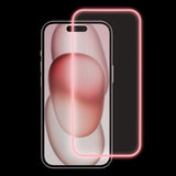 iPhone 15 Plus Glass Screen Protector - Luminous Pink Edge