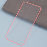 iPhone 15 Plus Glass Screen Protector - Luminous Pink Edge