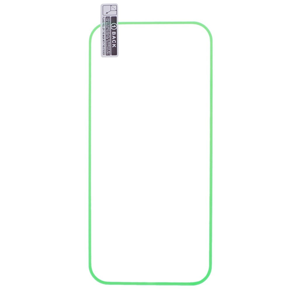 iPhone 15 Plus Glass Screen Protector - Luminous Green Edge