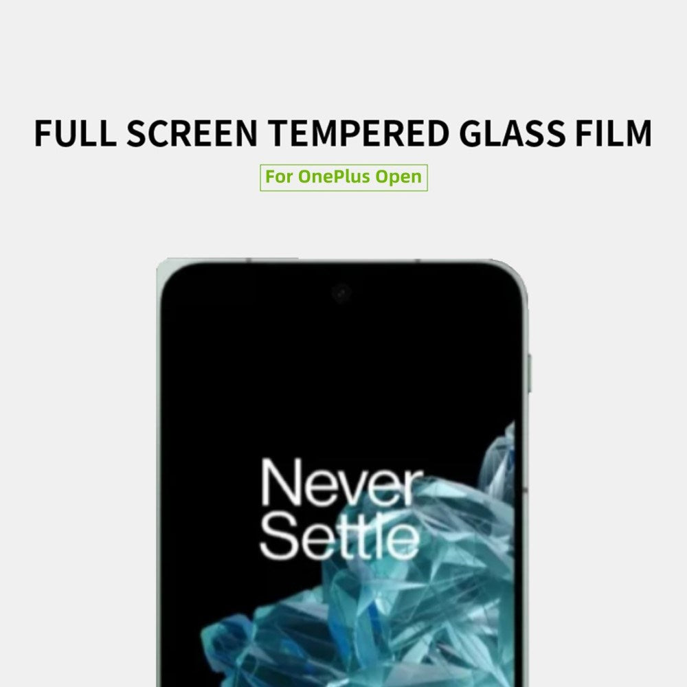 OnePlus Open Tempered Glass - Case Friendly - Transparent / Black Edge