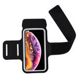 Running Wristband for Smartphone with Pocket and Reflectors (Max. Phone: 90 x 170 mm) - Black