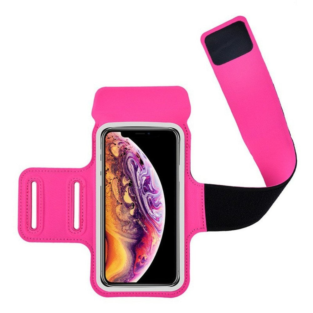 Running Wristband for Smartphone with Pocket and Reflectors (Max. Phone: 90 x 170 mm) - Pink