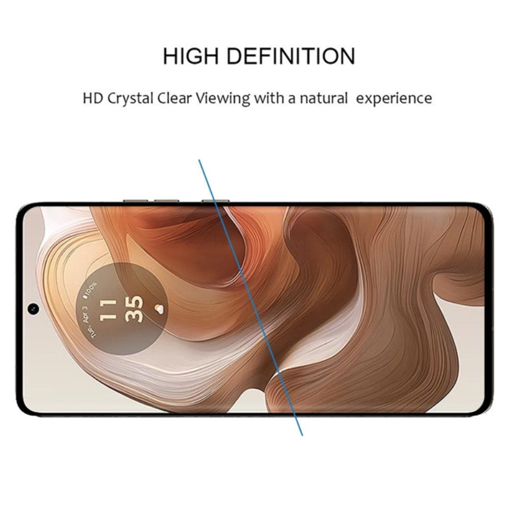 Motorola Edge 50 Ultra Full Fit Screen Protector Glass - Transparent / Black Edge