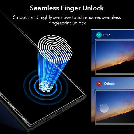 Samsung Galaxy S24 Ultra Screen Protection Tempered Glass w. Mounting Frame and Privacy - Black Edge